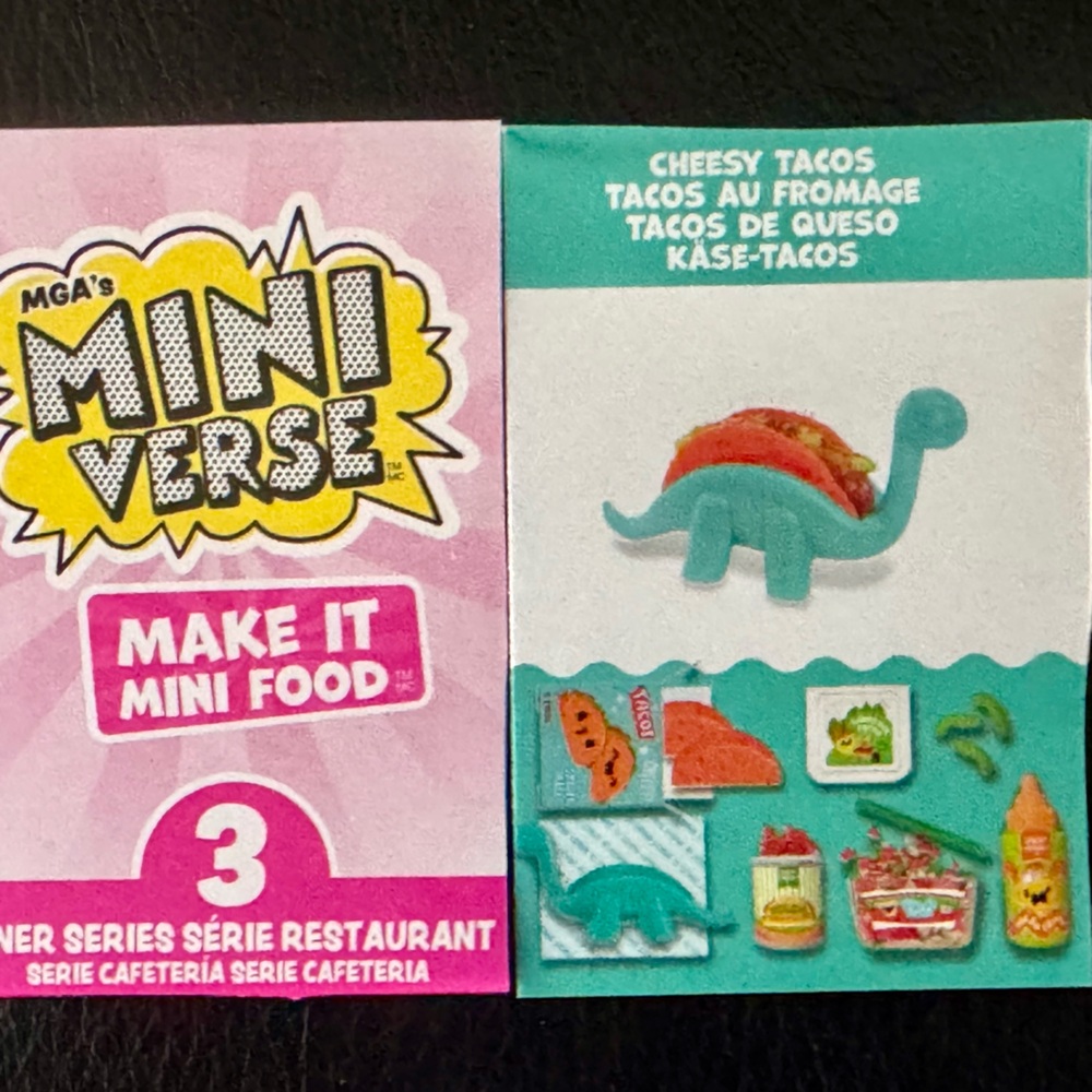 Cheesy taco diner series 3
Miniverse make it mini food dinner